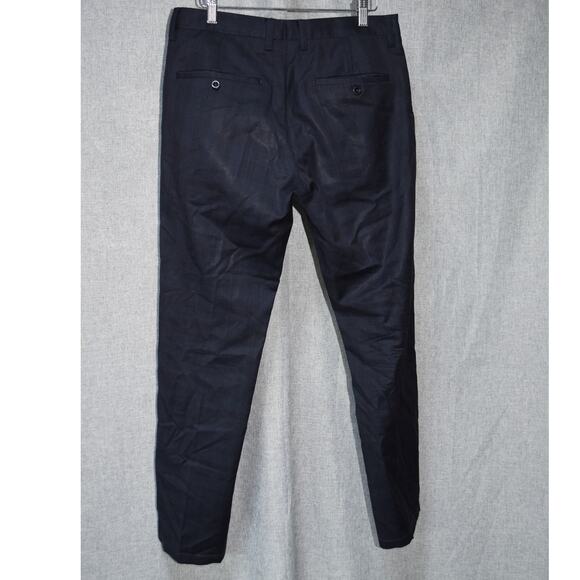 Hugo Boss Virgin Wool Navy Check Slim Trousers – Size 30 - Picture 3 of 3